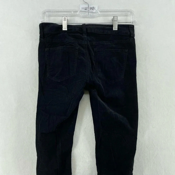 H&M Dress Pants Women Sz 2 Black Tapered Mid-Rise Flat Front Slash Pockets Slack - Picture 8 of 11